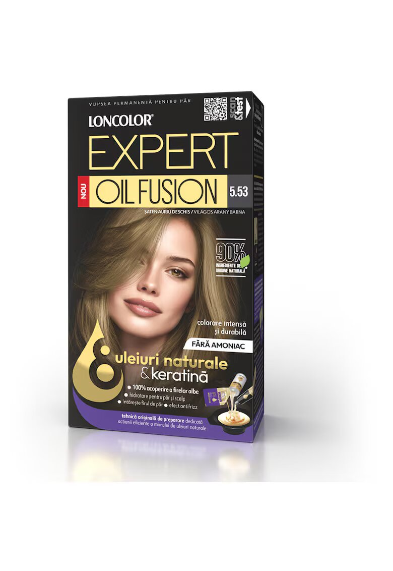 Loncolor Vopsea de par permanenta Expert Oil Fusion - 100 ml - 5.35