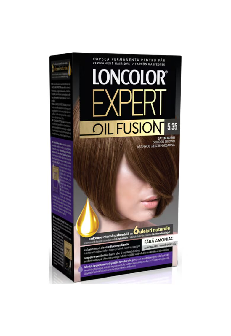 Loncolor Vopsea de par permanenta Expert Oil Fusion - 100 ml - 5.35