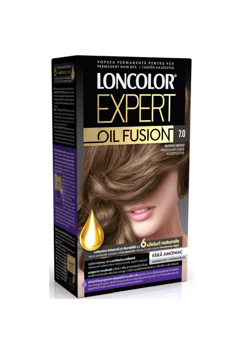 Loncolor Vopsea de par permanenta Expert Oil Fusion - 100 ml - 7.0