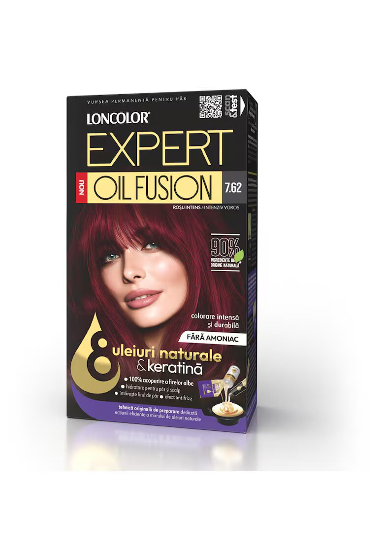 Loncolor Vopsea de par permanenta Expert Oil Fusion - 100 ml - 7.62