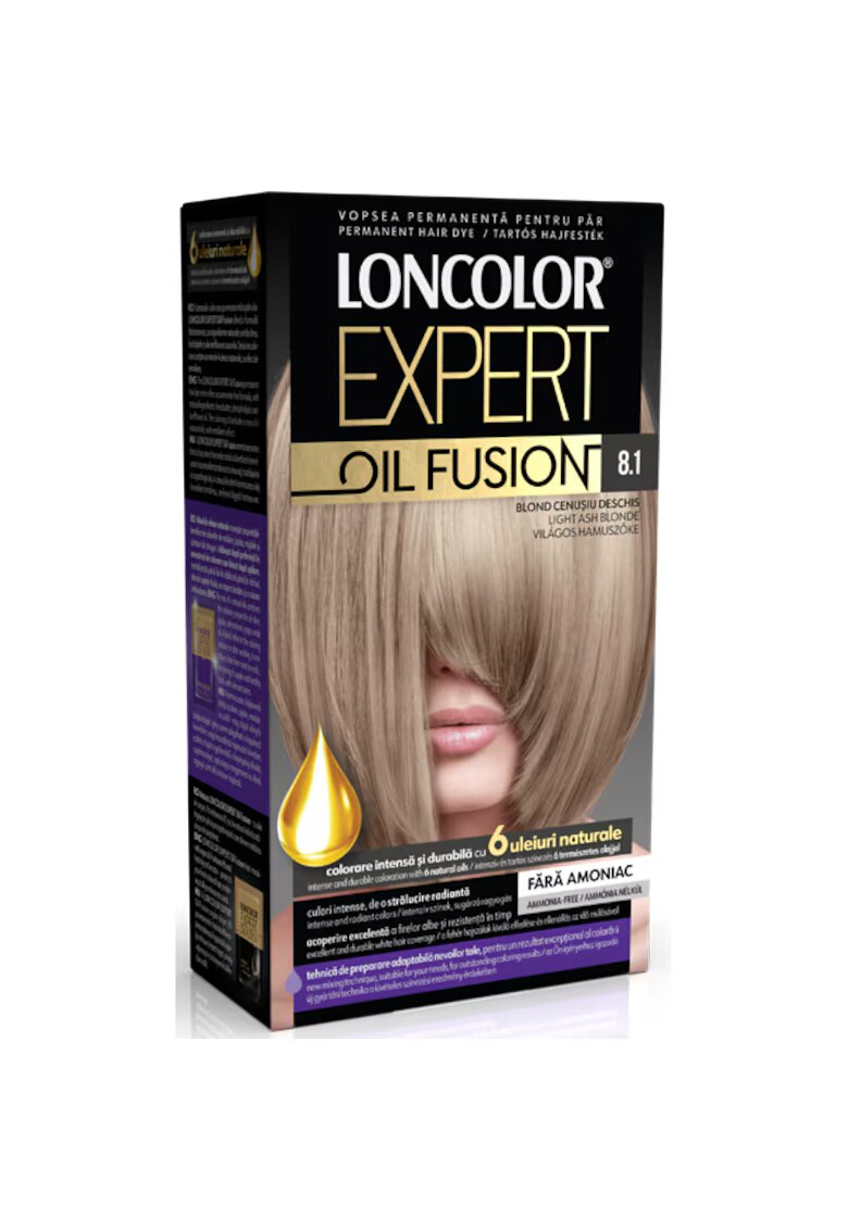 Loncolor Vopsea de par permanenta Expert Oil Fusion - 100 ml - 8.1