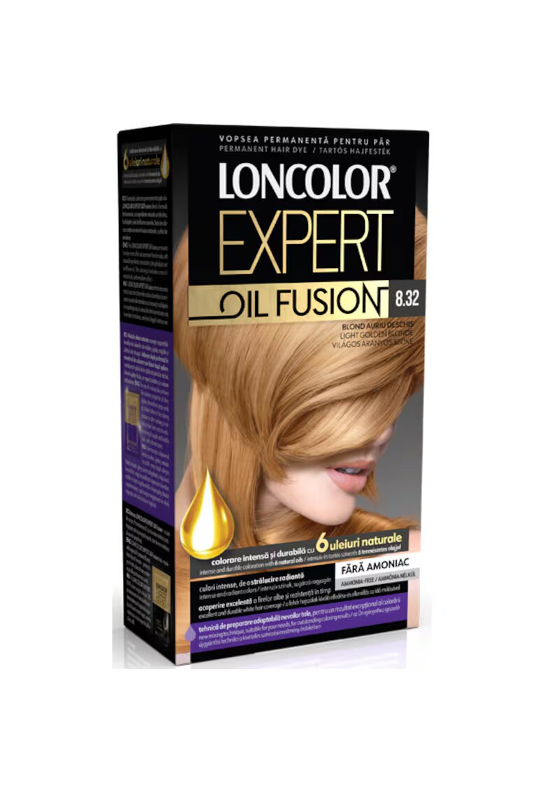 Loncolor Vopsea de par permanenta Expert Oil Fusion - 100 ml - 8.32