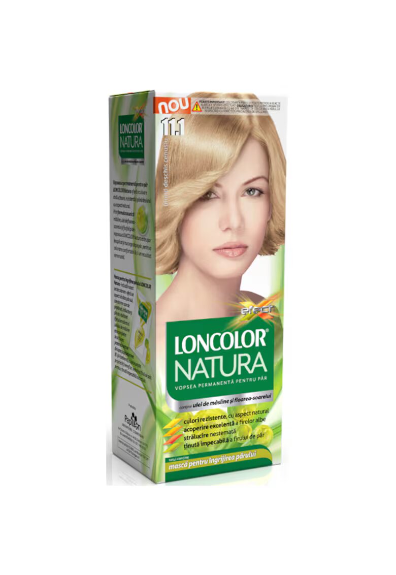 Loncolor Vopsea de par permanenta Natura - 100 ml - 11.1