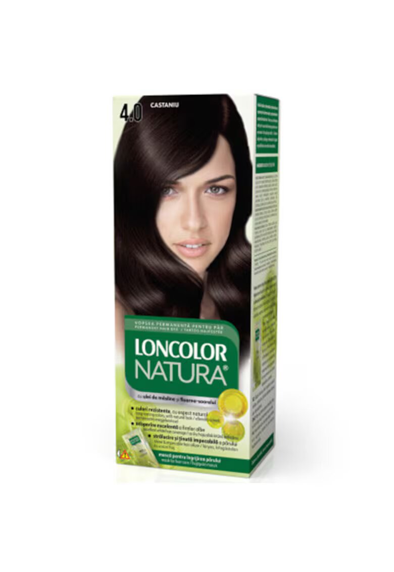 Loncolor Vopsea de par permanenta Natura - 100 ml - 4.0