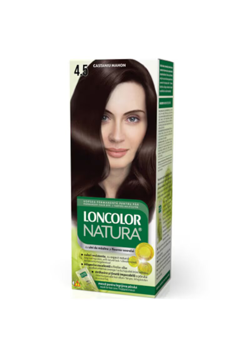 Loncolor Vopsea de par permanenta Natura - 100 ml - 4.5