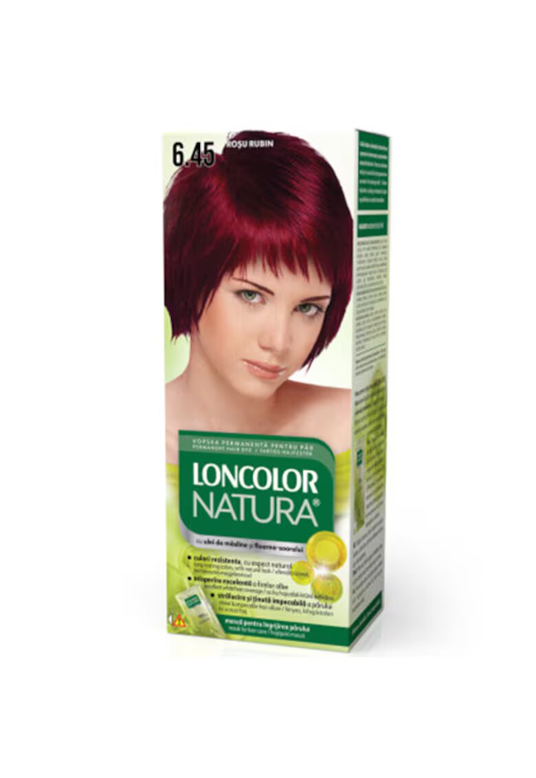 Loncolor Vopsea de par permanenta Natura - 100 ml - 6.45