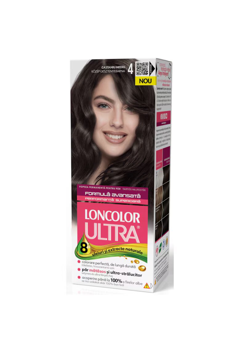 Loncolor Vopsea de par permanenta Ultra - 100 ml - 4