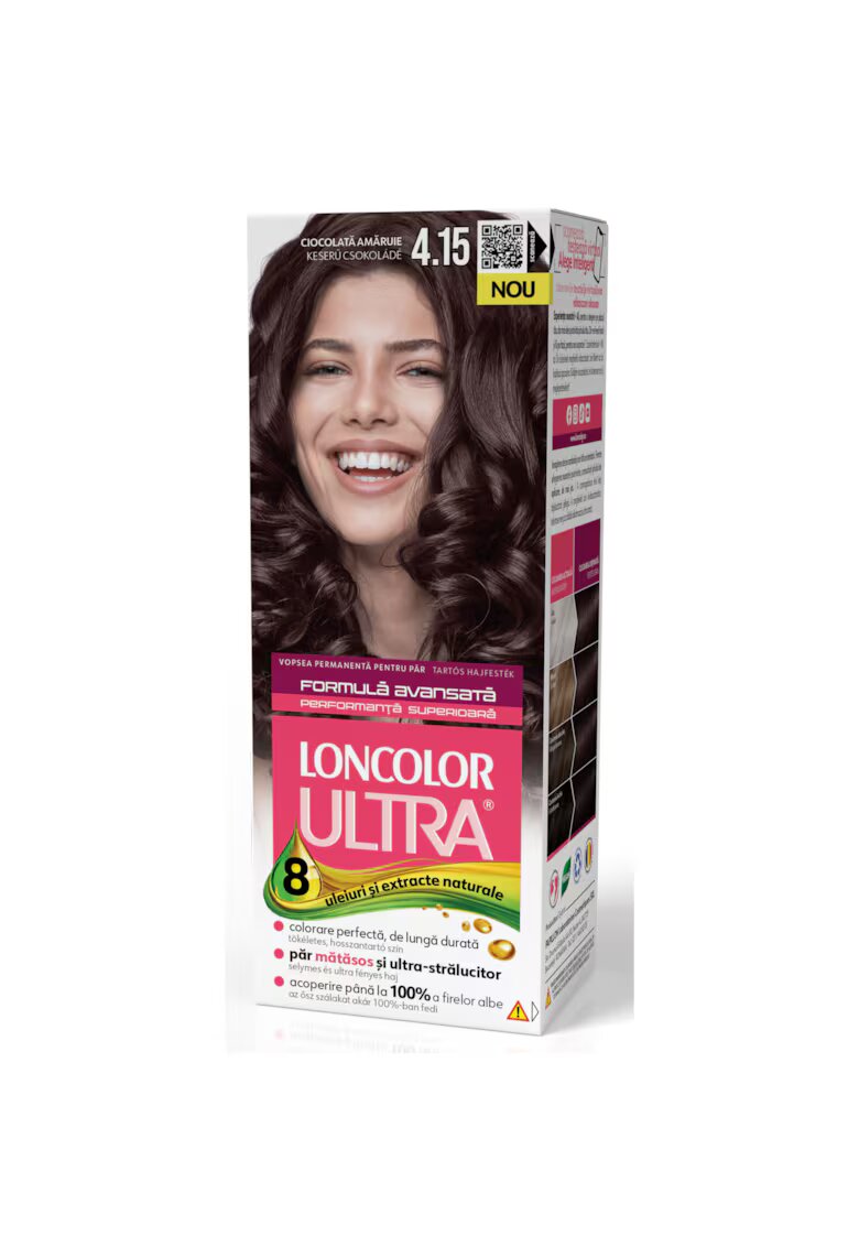 Loncolor Vopsea de par permanenta Ultra - 100 ml - 4.15