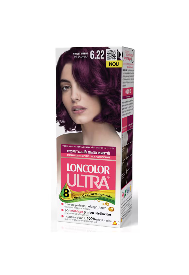 Loncolor Vopsea de par permanenta Ultra - 100 ml - 6.22