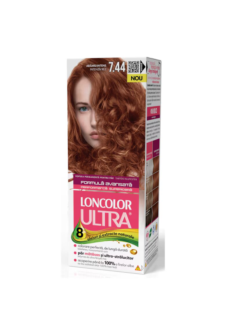 Loncolor Vopsea de par permanenta Ultra - 100 ml - 7.44