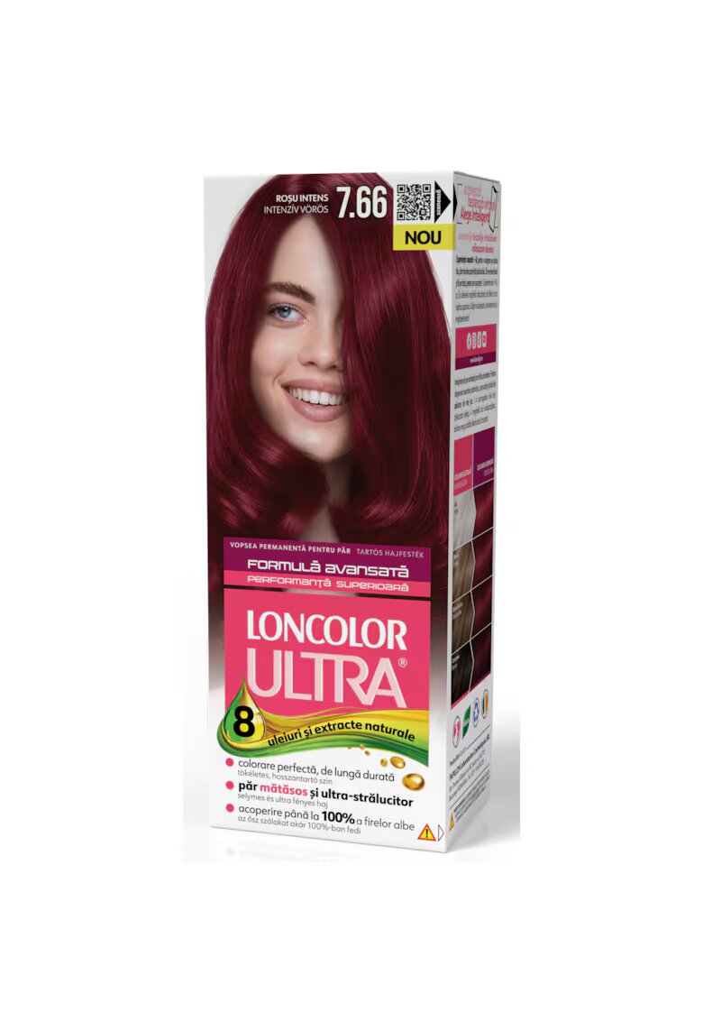 Loncolor Vopsea de par permanenta Ultra - 100 ml - 7.66