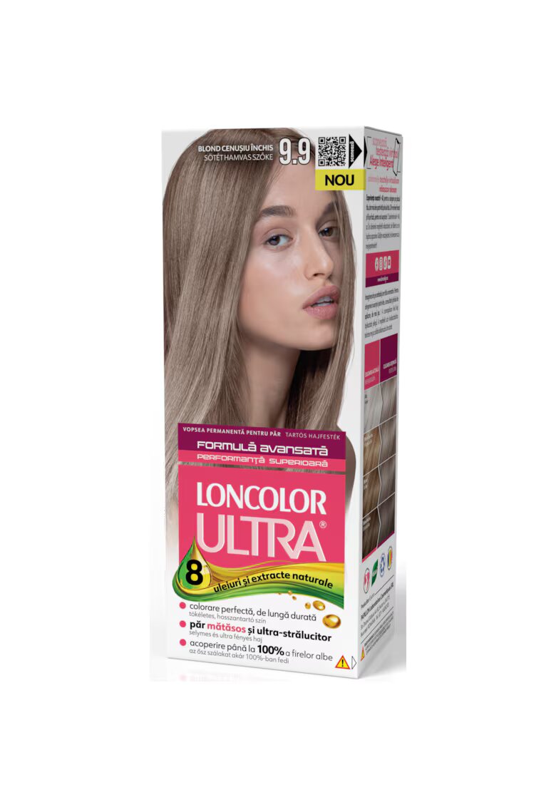 Loncolor Vopsea de par permanenta Ultra - 100 ml - 9.9