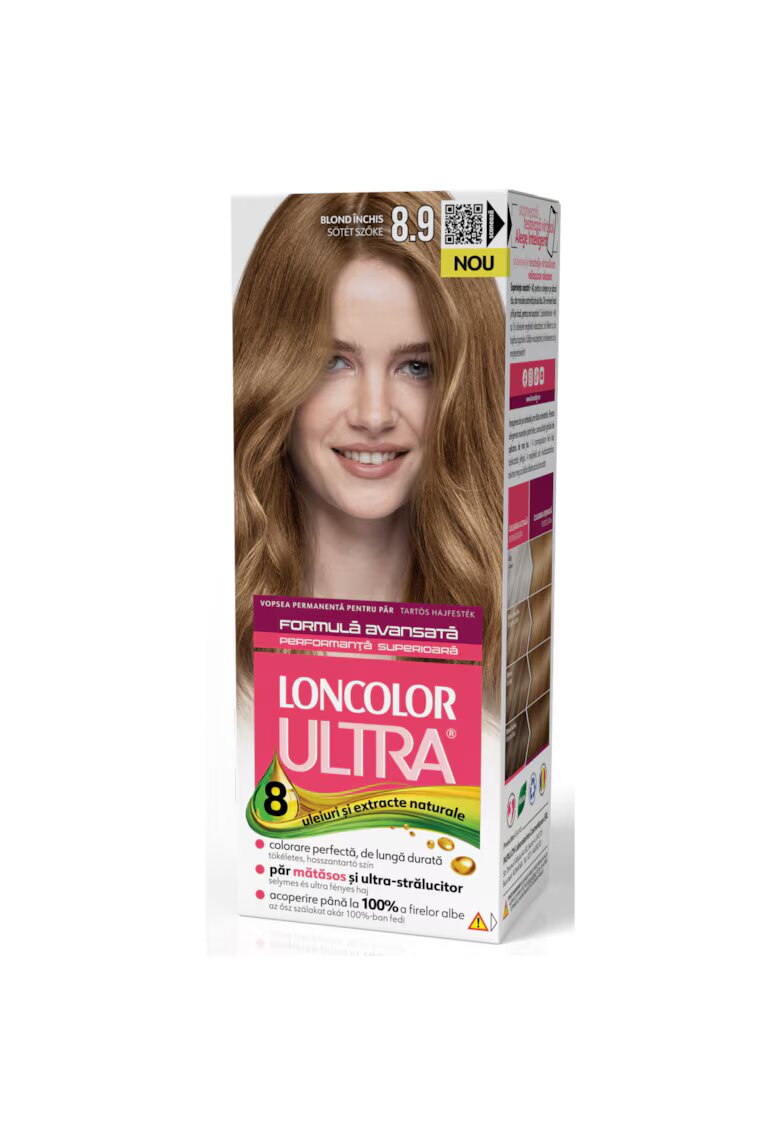 Loncolor Vopsea de par permanenta Ultra 8.9 Blond Inchis - 100 ml