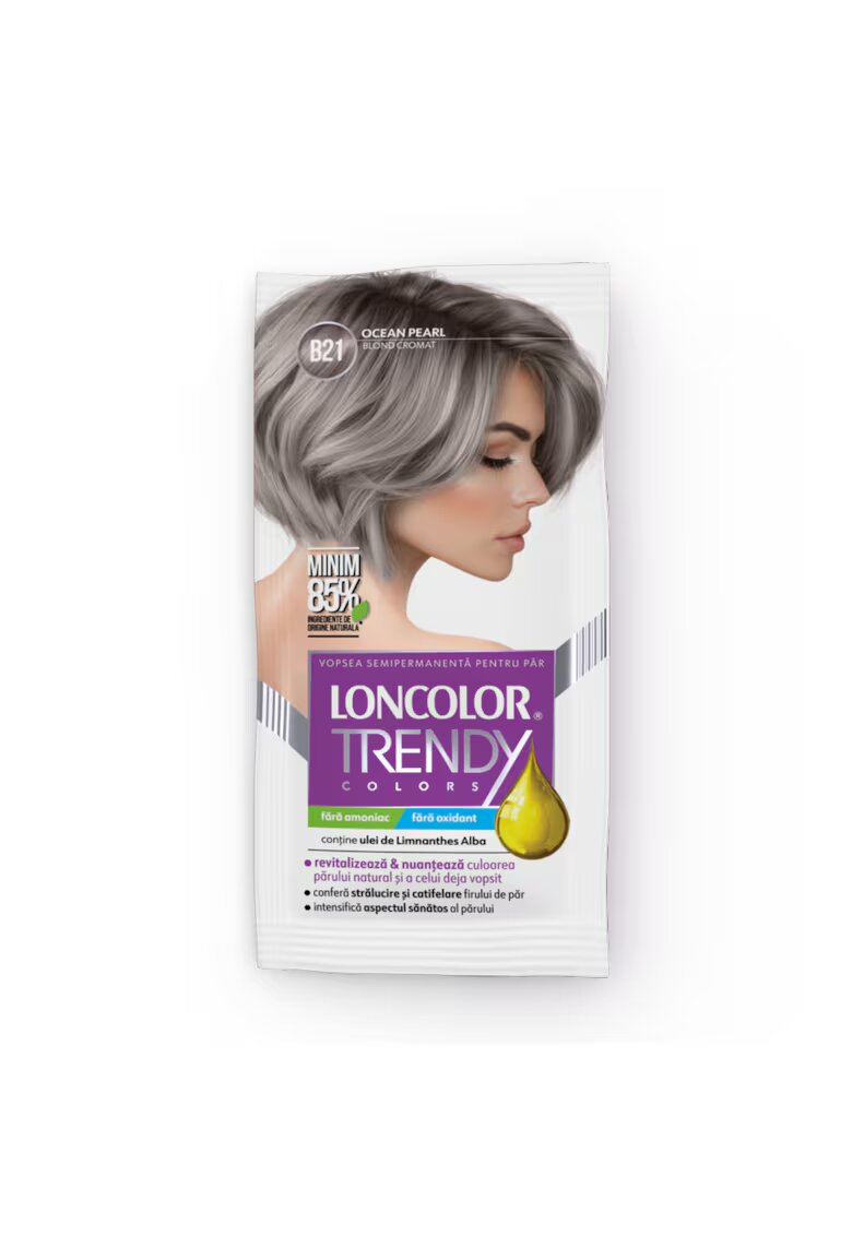 Loncolor Vopsea de par semi-permanenta fara amoniac B21 blond cromat - 50ml