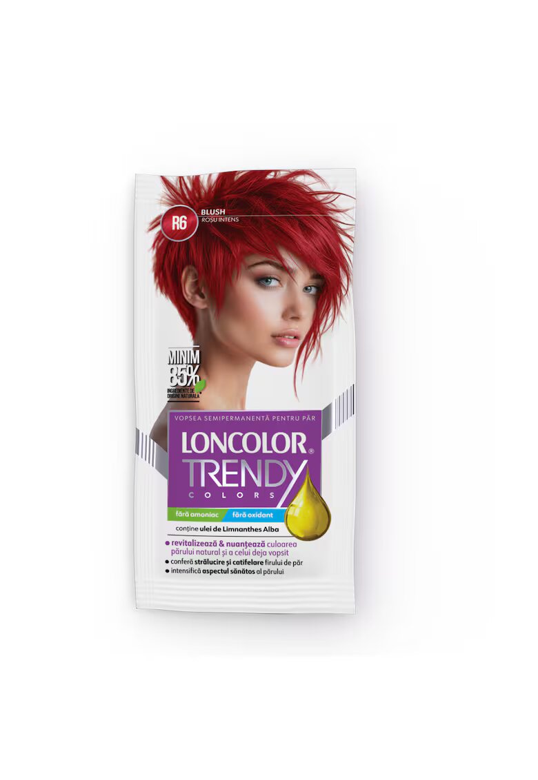 Loncolor Vopsea de par semi-permanenta fara amoniac Trendy Colors - 50 ml - R6