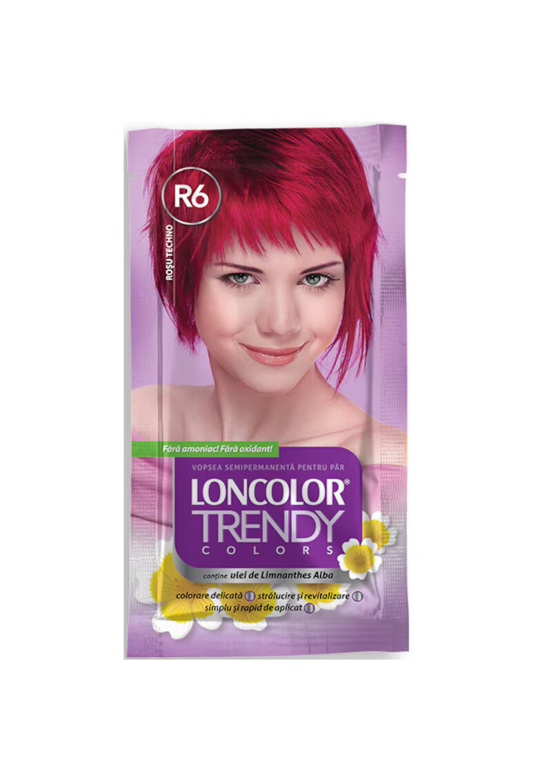 Loncolor Vopsea de par semi-permanenta fara amoniac Trendy Colors - 50 ml - R6