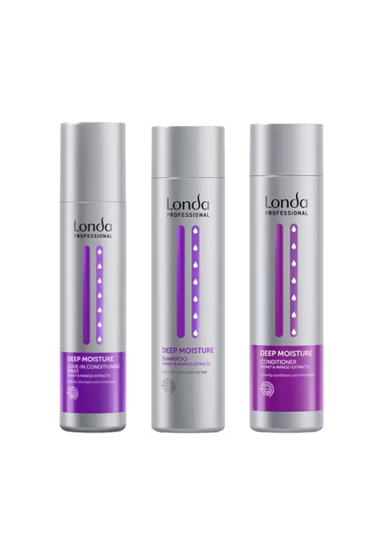 Londa Professional Set Deep Moisture - Sampon 250 ml - Balsam 250 ml - Spray leave-in 250 ml - Hidratare - Normal