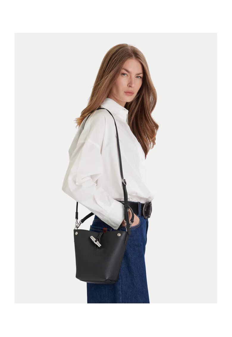 Longchamp Geanta dama neagra - din piele naturala - model 001 - dimensiuni universale