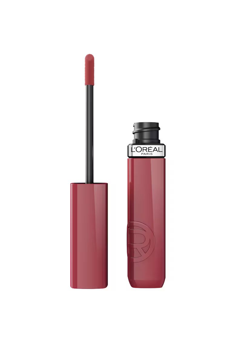 LOreal Paris Ruj lichid cu stralucire de lac - rezistent la transfer Infaillible Laque Resistance - 4.3 ml - Paris Sunset