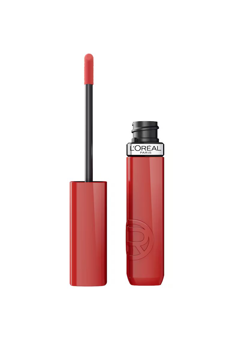 LOreal Paris Ruj lichid cu stralucire de lac - rezistent la transfer Infaillible Laque Resistance - 4.3 ml - Worth It Medium