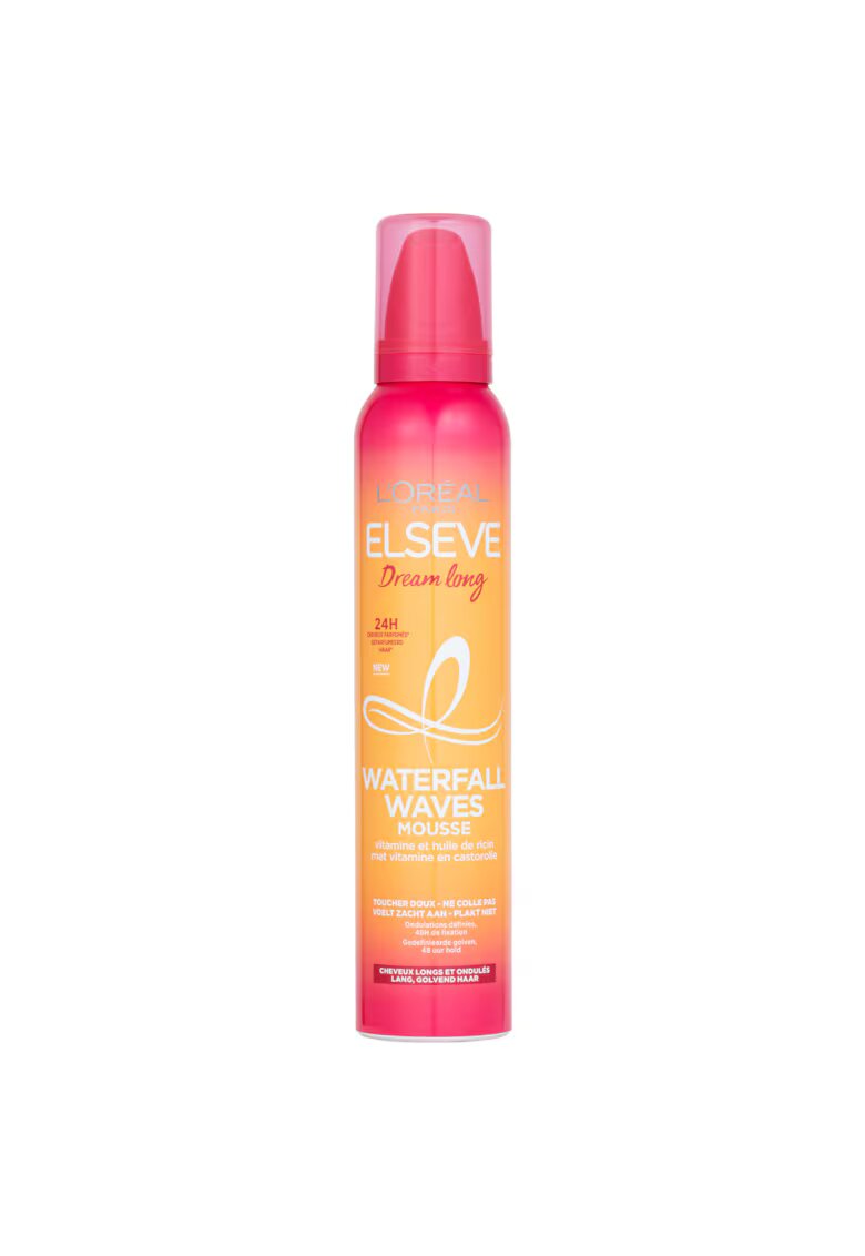 LOreal Paris Spuma pentru definirea buclelor Elseve Dream Long Waves Waterfall - defineste buclele pana la 48H - fara senzatie de par rigid - 200 ml
