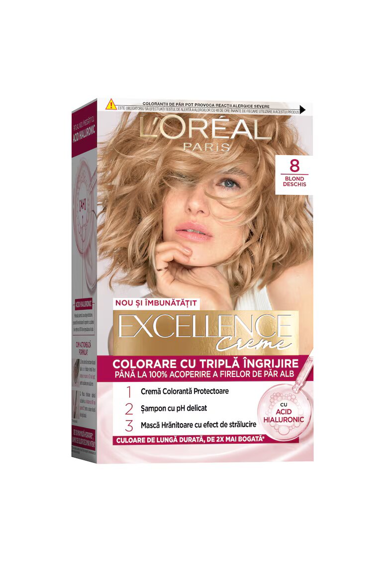 LOreal Paris Vopsea de par permanenta cu amoniac Excellence Creme - 08