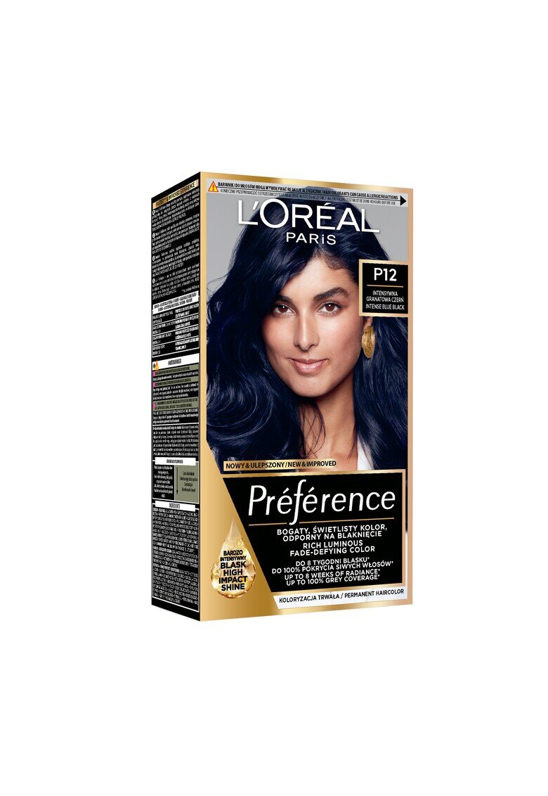 LOreal Paris Vopsea de par permanenta cu amoniac Preference - Blue Black Perlat