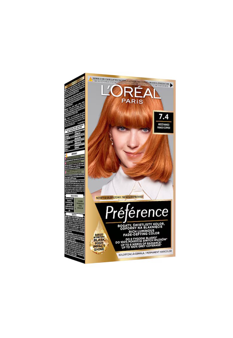 LOreal Paris Vopsea de par permanenta cu amoniac Preference - Mango