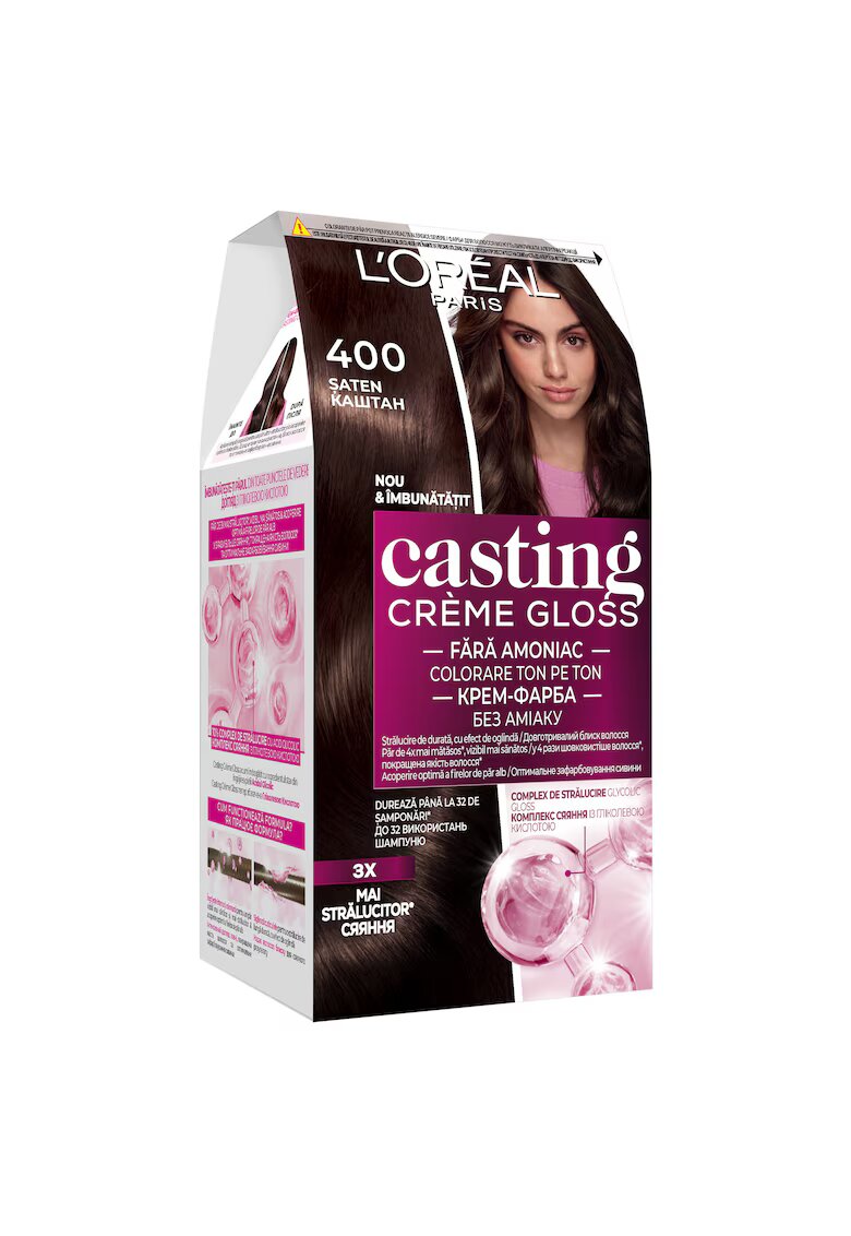 LOreal Paris Vopsea de par semi-permanenta fara amoniac - Casting Creme Gloss - 400