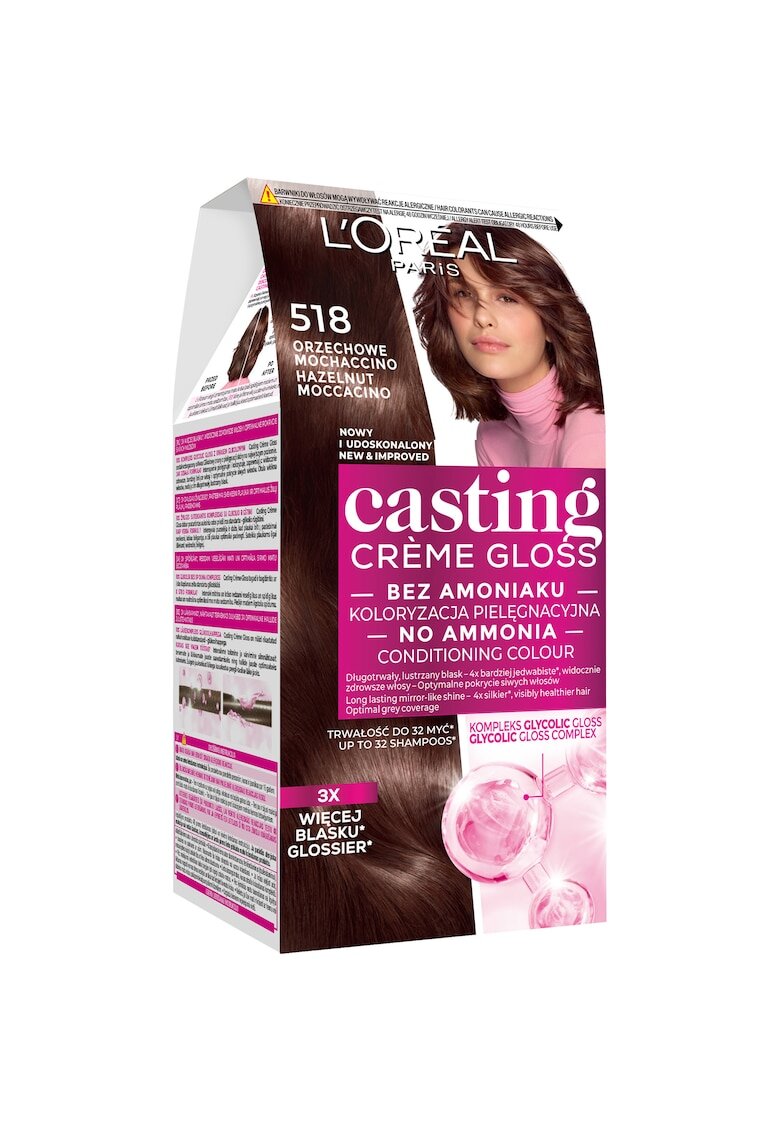LOreal Paris Vopsea de par semi-permanenta fara amoniac - Casting Creme Gloss - 518