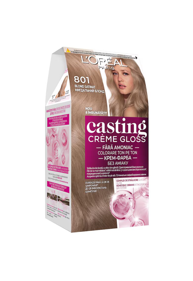 LOreal Paris Vopsea de par semi-permanenta fara amoniac - Casting Creme Gloss - 801