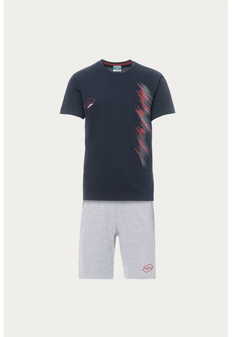 Lotto Pijama scurta cu imprimeu logo - Bleumarin