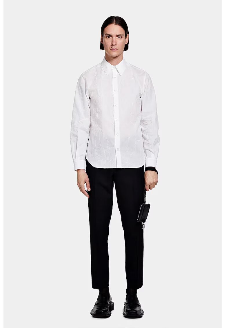 LOUIS GABRIEL NOUCHI Cămașă creponată - regular fit - Alb