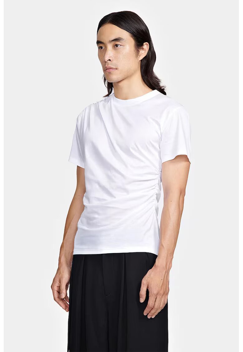LOUIS GABRIEL NOUCHI Tricou cu drapaj lateral - Alb