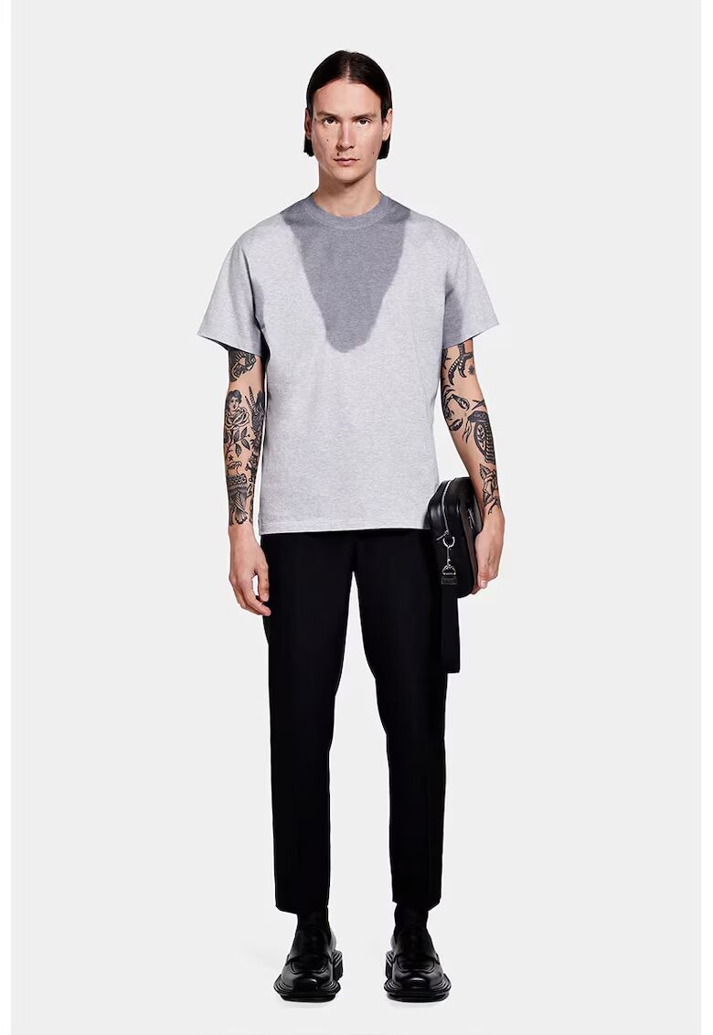 LOUIS GABRIEL NOUCHI Tricou image oversize cu efect sweat - Gri