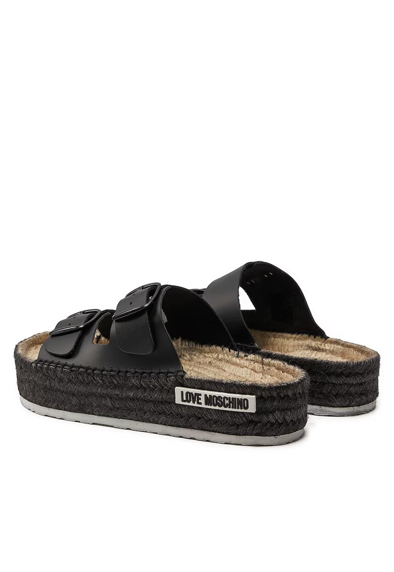 Love Moschino Mocasini dama espadrile - culoare neagra - material natural -