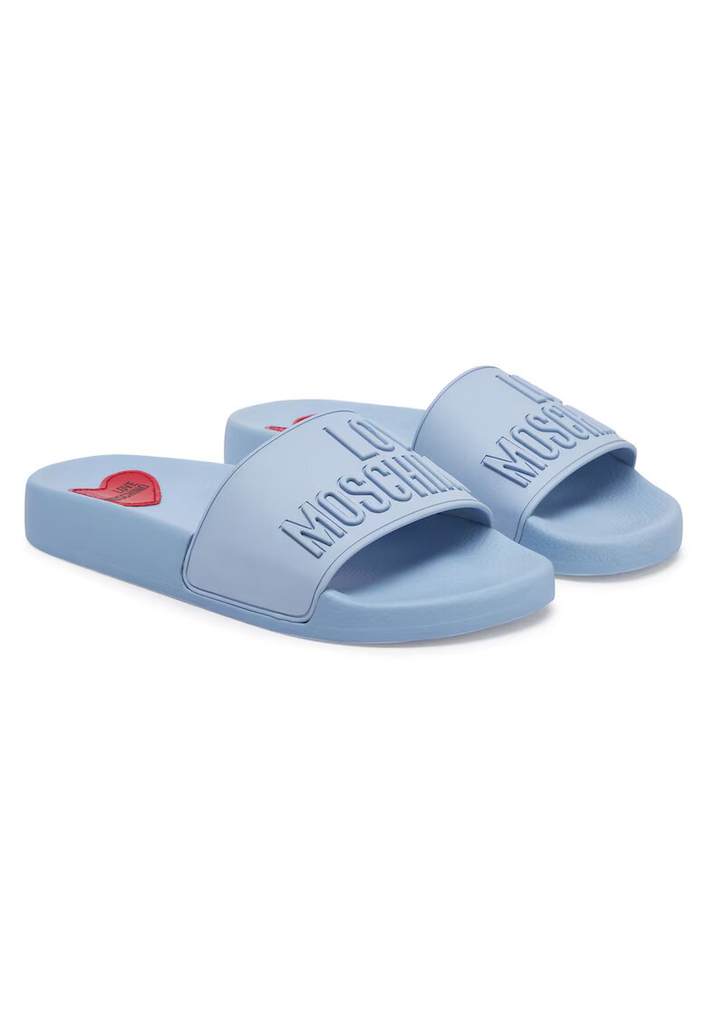 Love Moschino Slapi dama Gomma Sky - albastru deschis