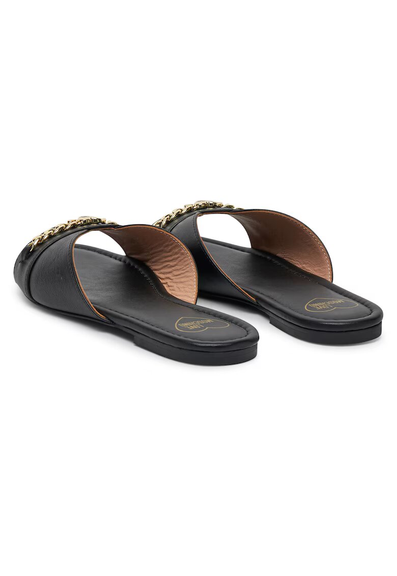 Love Moschino Slapi dama negru - piele naturala