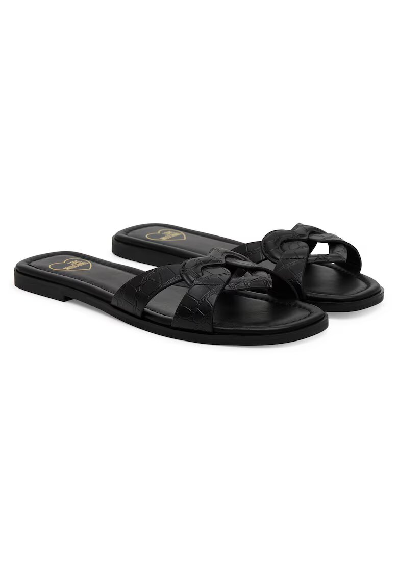 Love Moschino Slapi dama - piele negru - Negru
