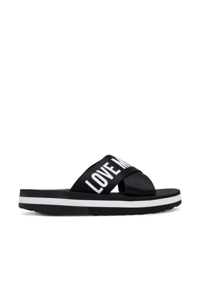 Love Moschino Slapi negru - logo - femeie