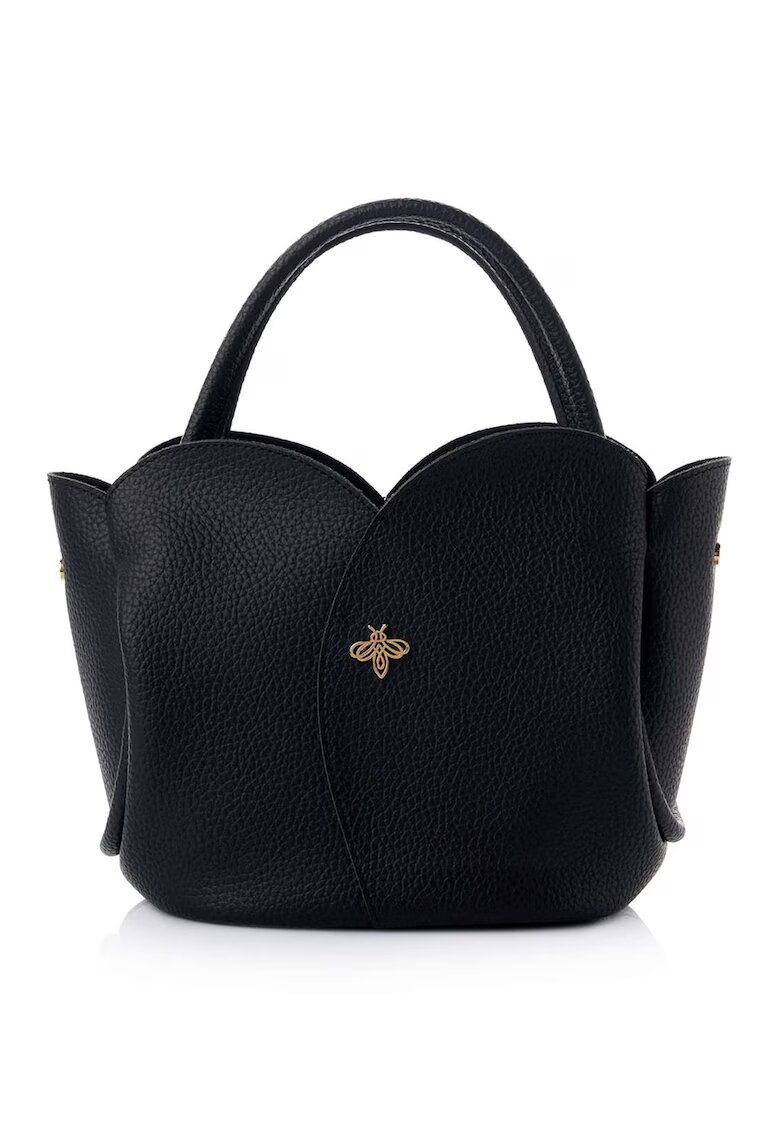 Lucky Bees Geanta cu aspect granulat - Negru - 21 x 29 x 15 CM