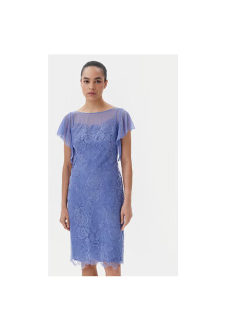 Luisa Spagnoli Rochie dama 541685 PANIERE - Matase - Albastru - Albastru