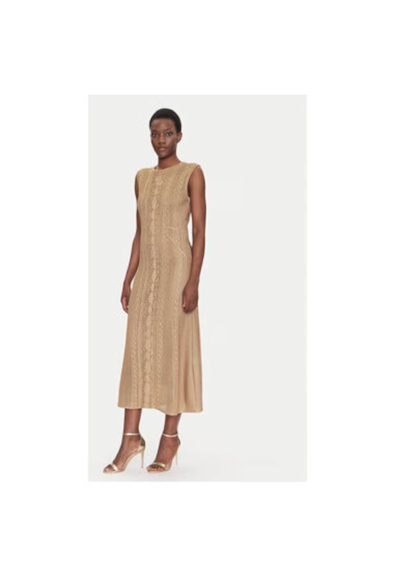 Luisa Spagnoli Rochie dama 58675 CANAPE - Viscoza/Poliester - Bej - Bej