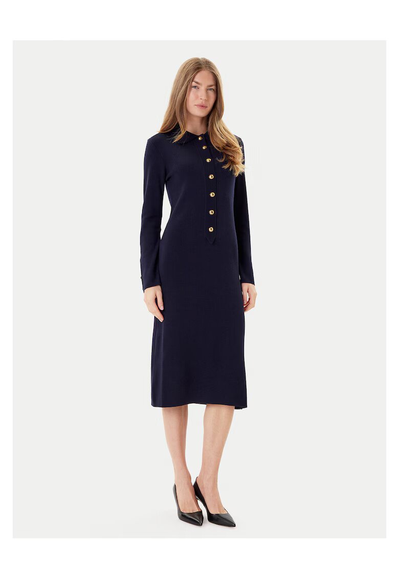 Luisa Spagnoli Rochie tricotata de dama bleumarin - fabricata din material de calitate
