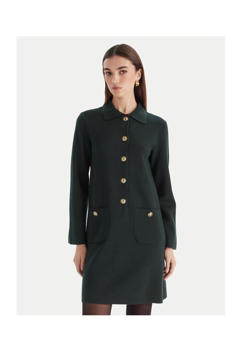 Luisa Spagnoli Rochie tricotata de dama verde - fabricata din material de calitate