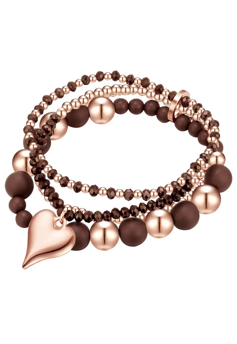 Lulu  Jane Bratara cu talisman in forma de inima - Auriu rose