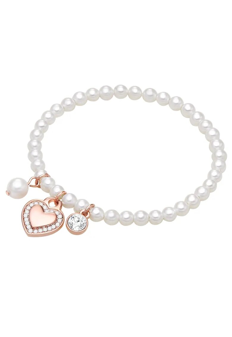 Lulu  Jane Bratara cu talismane placate cu aur de 14K - Alb