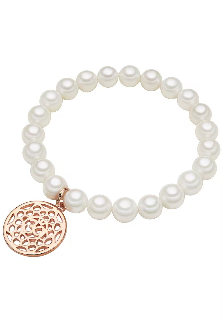 Lulu  Jane Bratara de aur de 14K filat cu perle - Alb