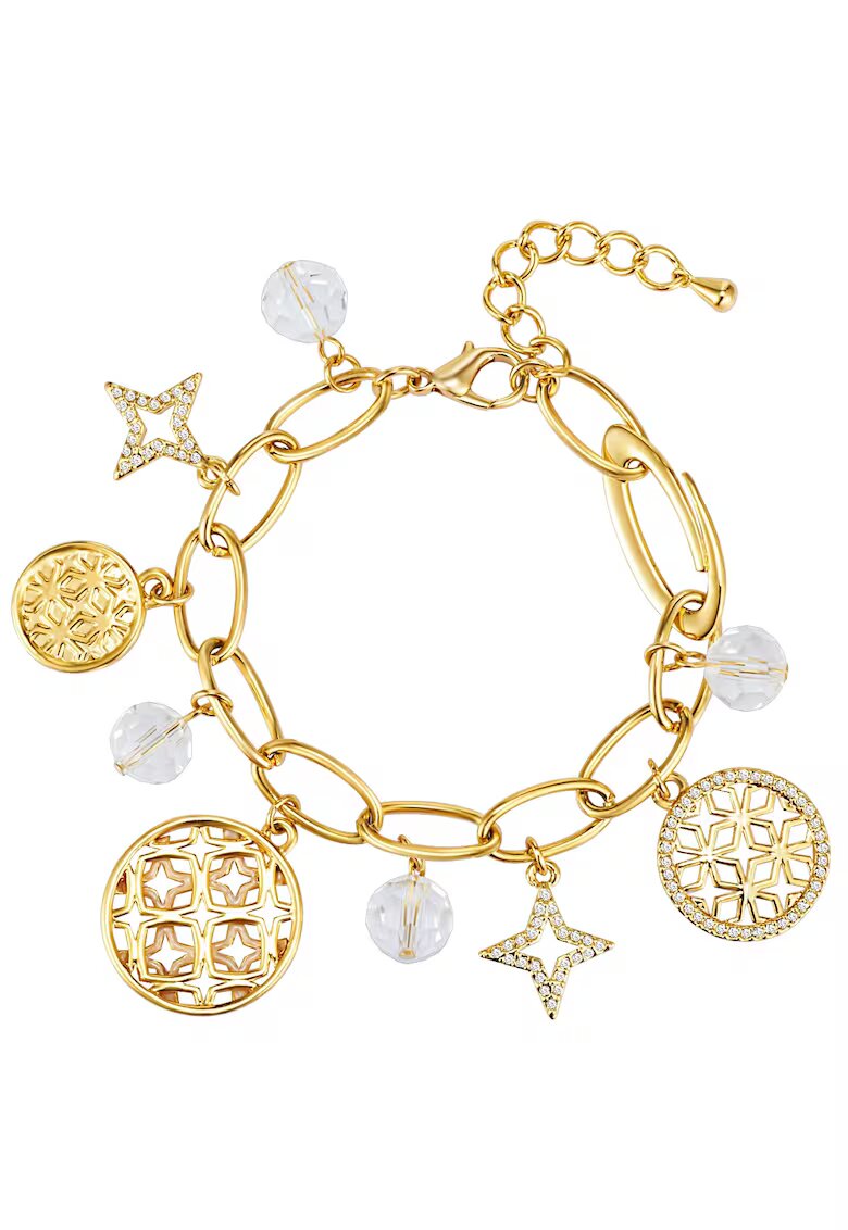 Lulu  Jane Bratara de aur de 14K filat cu talismane - Auriu
