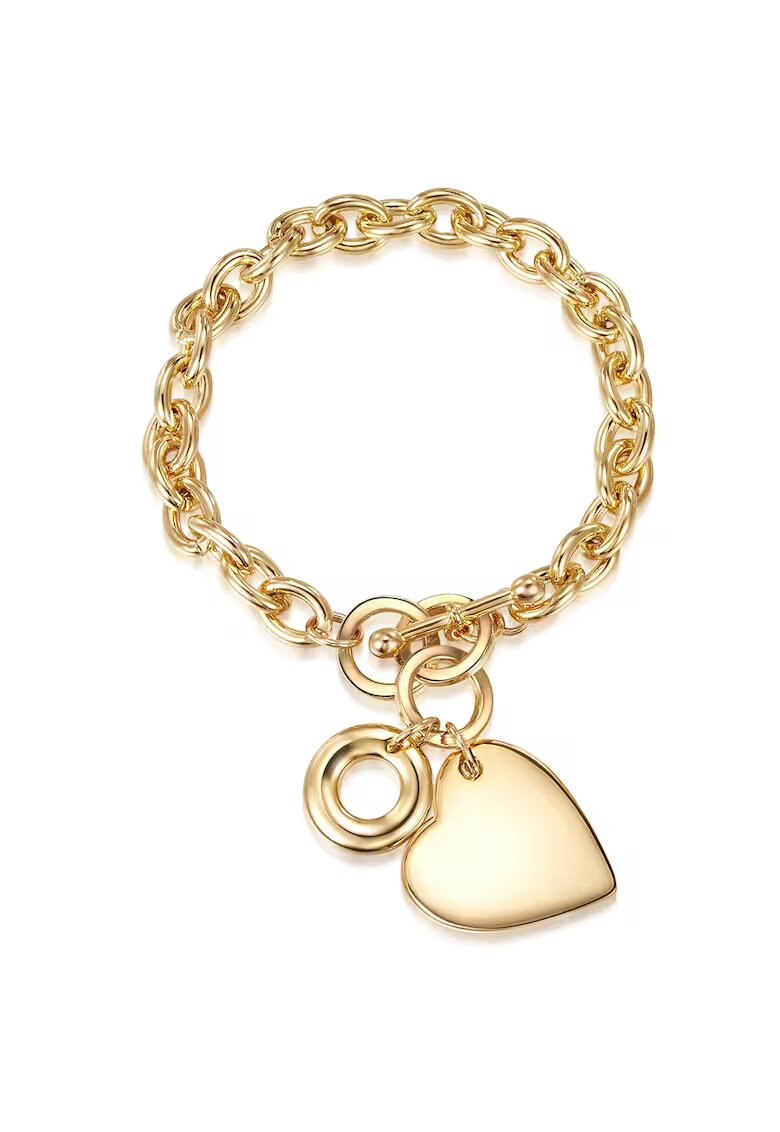Lulu  Jane Bratara in forma de inima placata cu aur de 14K - Auriu